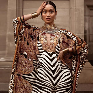 Zebra Warrior Fashion Gown