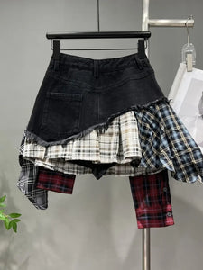 Saved By The Belle 90's Flannel Mini Skirt