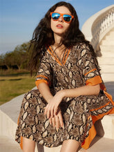 Load image into Gallery viewer, Nile Judah Python Snake Fashion Shawl Gown
