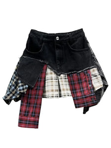 Saved By The Belle 90's Flannel Mini Skirt