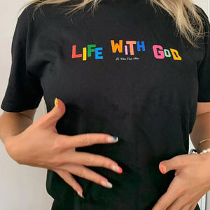 In Living Color, Life With God Rainbow Tshirt