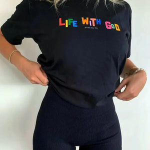 In Living Color, Life With God Rainbow Tshirt