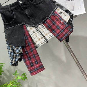 Saved By The Belle 90's Flannel Mini Skirt