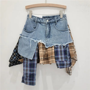 Saved By The Belle 90's Flannel Mini Skirt