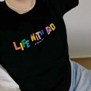 In Living Color, Life With God Rainbow Tshirt