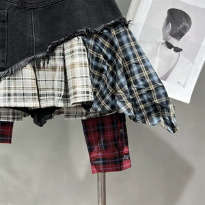 Saved By The Belle 90's Flannel Mini Skirt