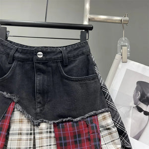 Saved By The Belle 90's Flannel Mini Skirt