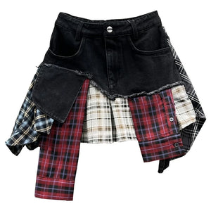 Saved By The Belle 90's Flannel Mini Skirt