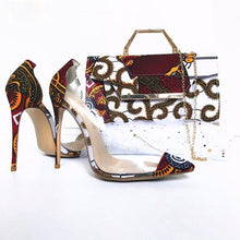 Load image into Gallery viewer, Dakar Rooftop Lounge Shoes with Matching Clutch and Fabric
