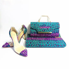 Load image into Gallery viewer, Nile Snake Rooftop Lounge Shoes with Matching Clutch and Fabric
