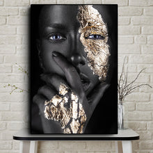 Load image into Gallery viewer, Black Gold Beauty Museum Exposé Unframed Canvas Poster
