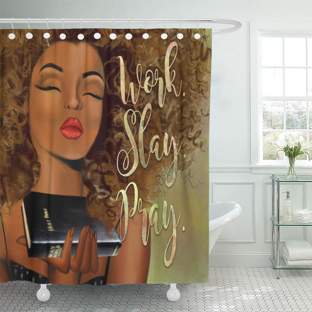 God's Plan Cloth Fabric Daughter of the King Shower Curtain