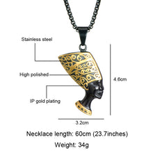 Load image into Gallery viewer, Egyptian Kemetic Black Queen Chain Necklace
