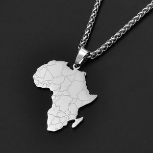 2021 New Africa Detail Stainless Steel Chain Necklace