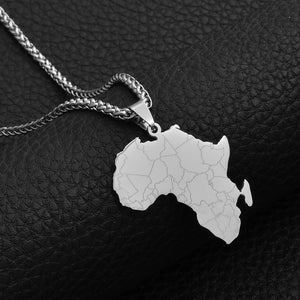 2021 New Africa Detail Stainless Steel Chain Necklace