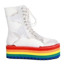 Load image into Gallery viewer, Clouds Fashion Rainbow Dreamers Platform Shoes
