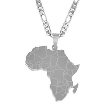 Load image into Gallery viewer, 2021 18K Gold or .925 Silver Plated Africa Detail Tennis Chain Necklace
