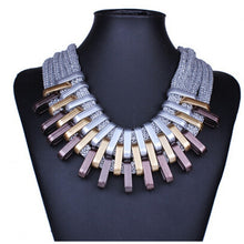 Load image into Gallery viewer, Black Gold Melanin Tribal Future Fashion Necklace
