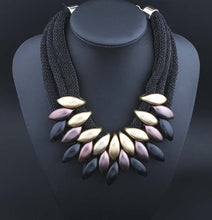 Load image into Gallery viewer, Black Gold Melanin Tribal Future Fashion Necklace
