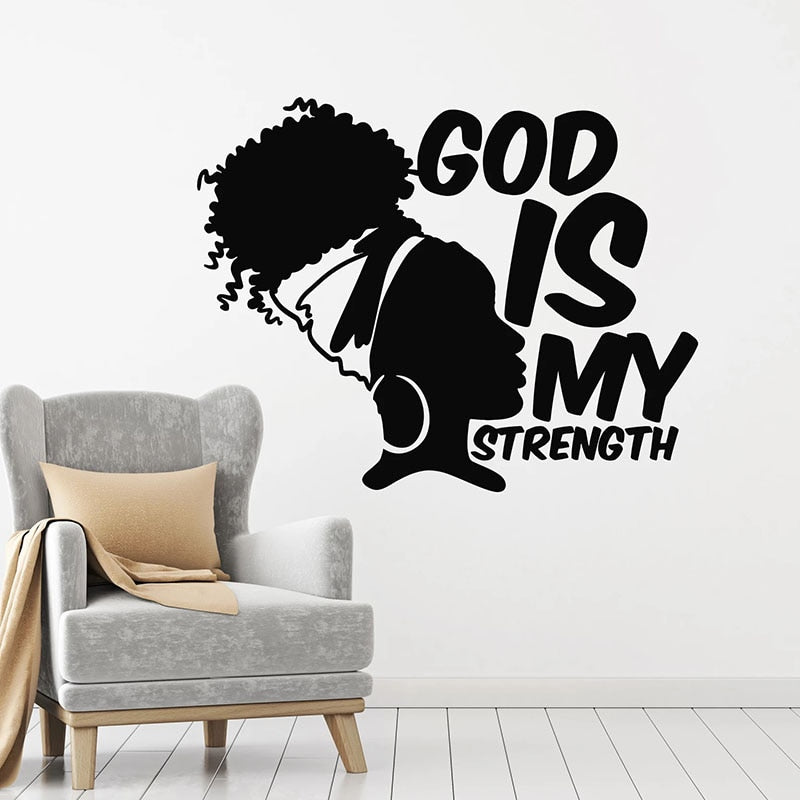 God Is My Strength Wall Vinyl