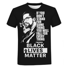 Load image into Gallery viewer, Stand For Something Malcolm X Black Lives Matter Tshirt
