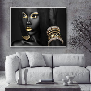 Black Bold Museum Gallery Canvas Poster