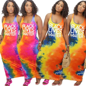Black Lives Matter Tie Dye Dress