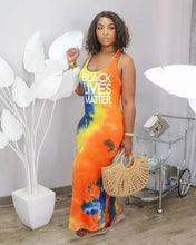 Load image into Gallery viewer, Black Lives Matter Tie Dye Dress
