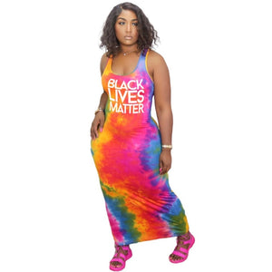 Black Lives Matter Tie Dye Dress