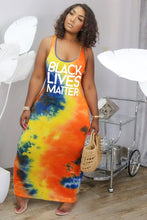 Load image into Gallery viewer, Black Lives Matter Tie Dye Dress
