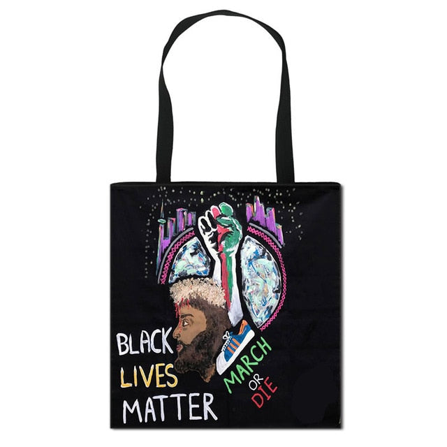 Collectible Resist Series Black Statement Tote Bag