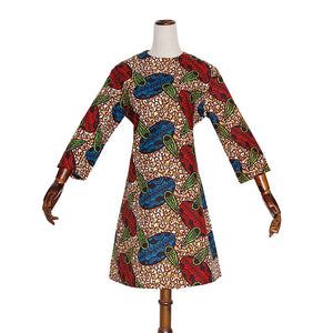 Nigerian Flute Dress With Matching Headscarf and Mask