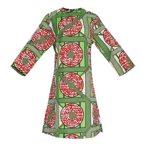 Nigerian Flute Dress With Matching Headscarf and Mask