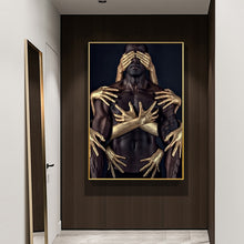 Load image into Gallery viewer, Embrace Black Gold Museum Gallery Canvas Poster
