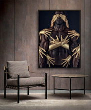 Load image into Gallery viewer, Embrace Black Gold Museum Gallery Canvas Poster
