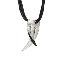 Load image into Gallery viewer, Black Gold Melanin Tribal Future Horn Necklace
