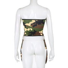 Load image into Gallery viewer, Chain Camo Corset Fashion Bodysuit
