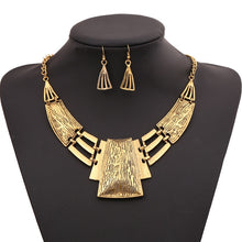 Load image into Gallery viewer, 24K Ancient Brushed Cleopatra Gold Plated Jewelry Set
