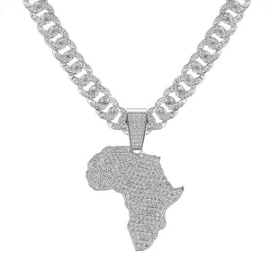 24K Bigger and Better Africa Gold or .925 Silver Plated Chain
