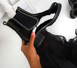 Black Fashion Shine Boots