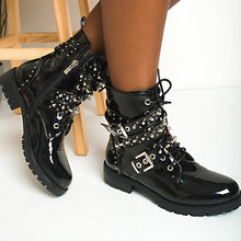 Load image into Gallery viewer, Lisa Star-Studded Rocker Fashion Walking Boots
