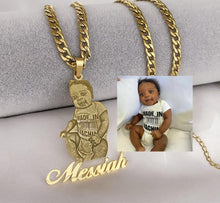 Load image into Gallery viewer, Malachi Stainless Custom Photo King Chain
