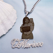 Load image into Gallery viewer, Stainless Steel Raised Name Custom Photo Chain
