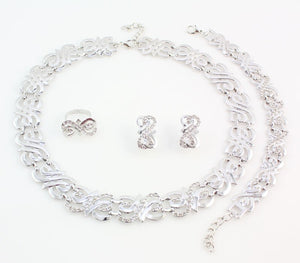 Formal/Wedding Jewelry set (Gold or Silver Plated)