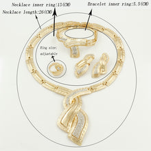Load image into Gallery viewer, 18K African Gold Plated Bridal Jewelry Set (free matching Ring)
