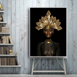 Golden Melanin Goddess Canvas