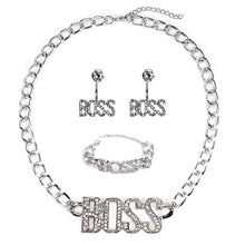 Load image into Gallery viewer, Boss Chick Jewelry set (Gold or Silver Plated)
