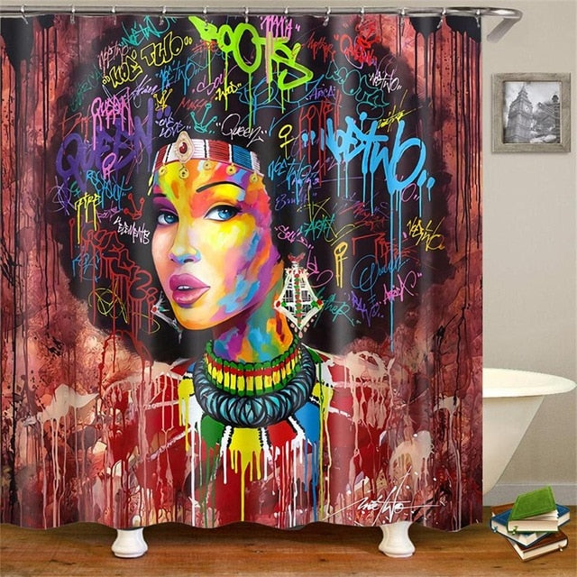 Afro Queen Shower Curtain